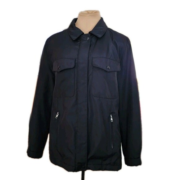 Gallery Y2K Women’s Medium Black‎ Insulated Jacket Utility Style with Pockets - Picture 1 of 6